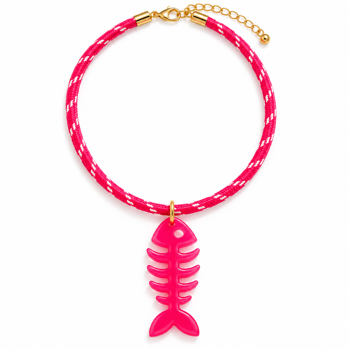 Bony Fish Rope Necklace