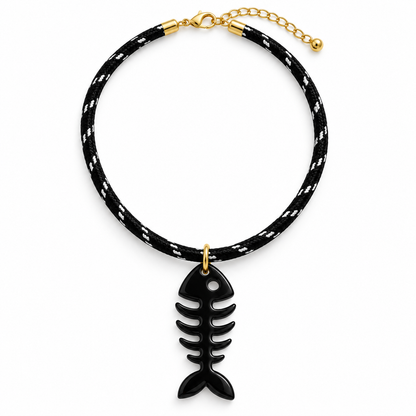Bony Fish Rope Necklace