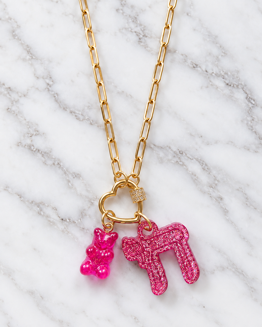Chai Charm - Pink Necklace