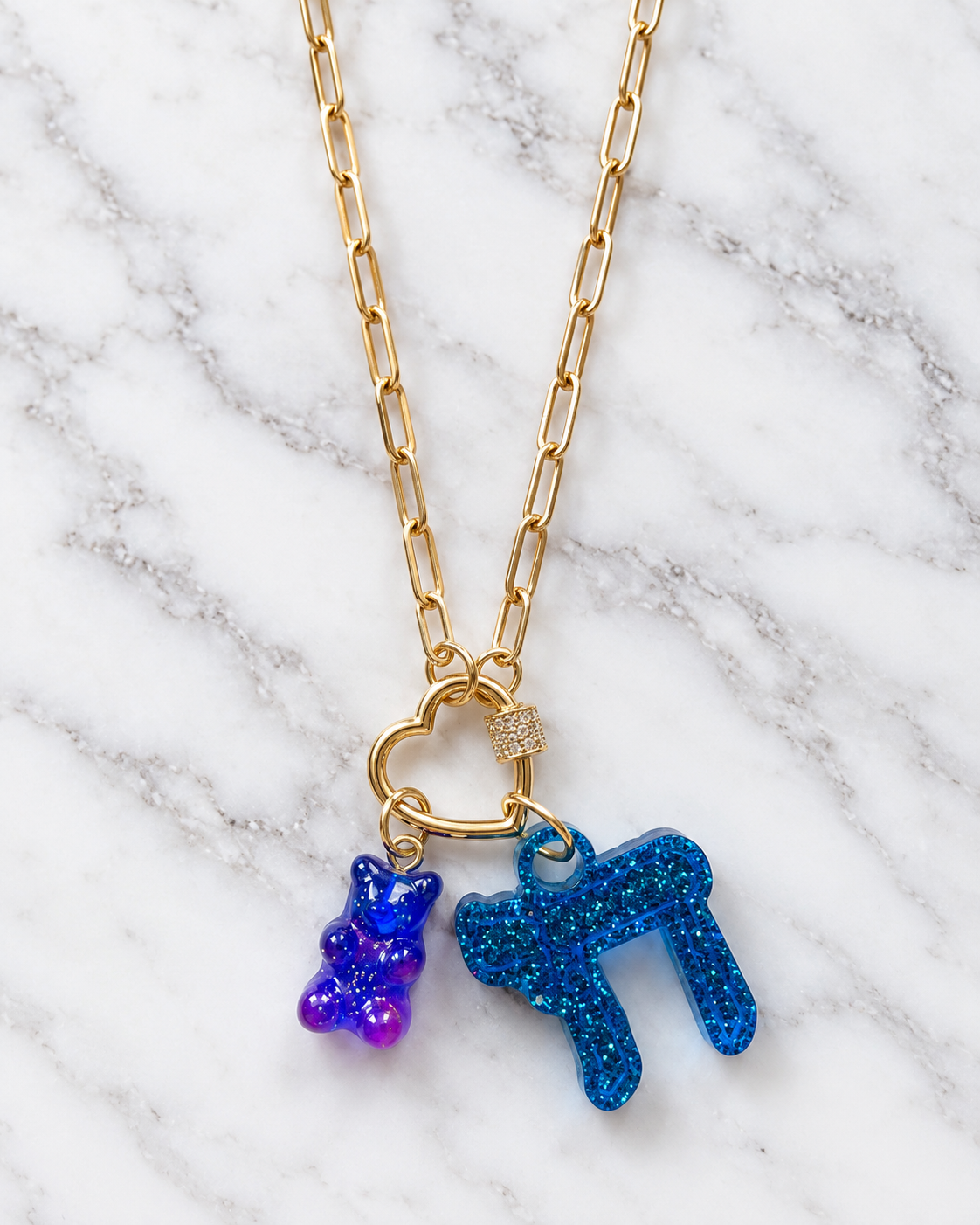 Chai Charm-Blue Necklace
